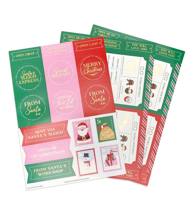 Christmas Gift Wrapping Sticker Sheet 32