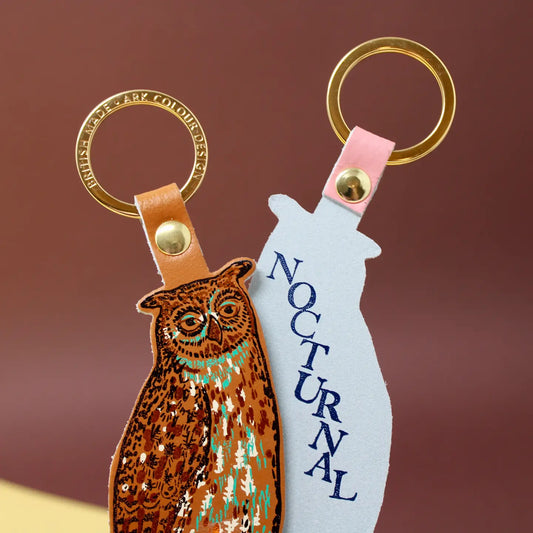 Nocturnal Owl Key Fob Pale Pink