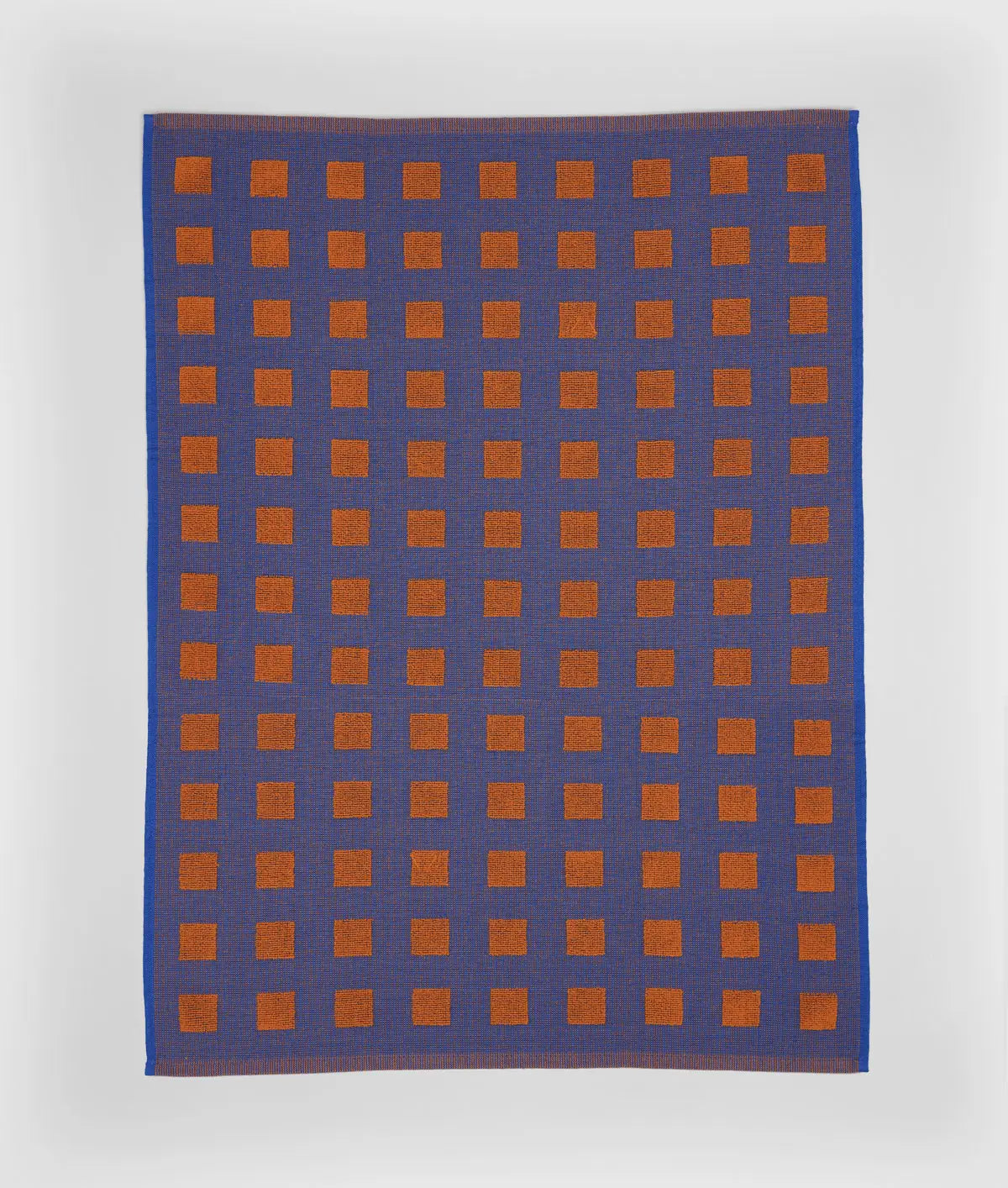 Squares Burgundy/Blue Tea Towel