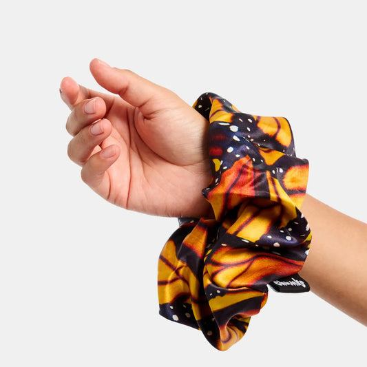Silk Scrunchie in Large Monarch