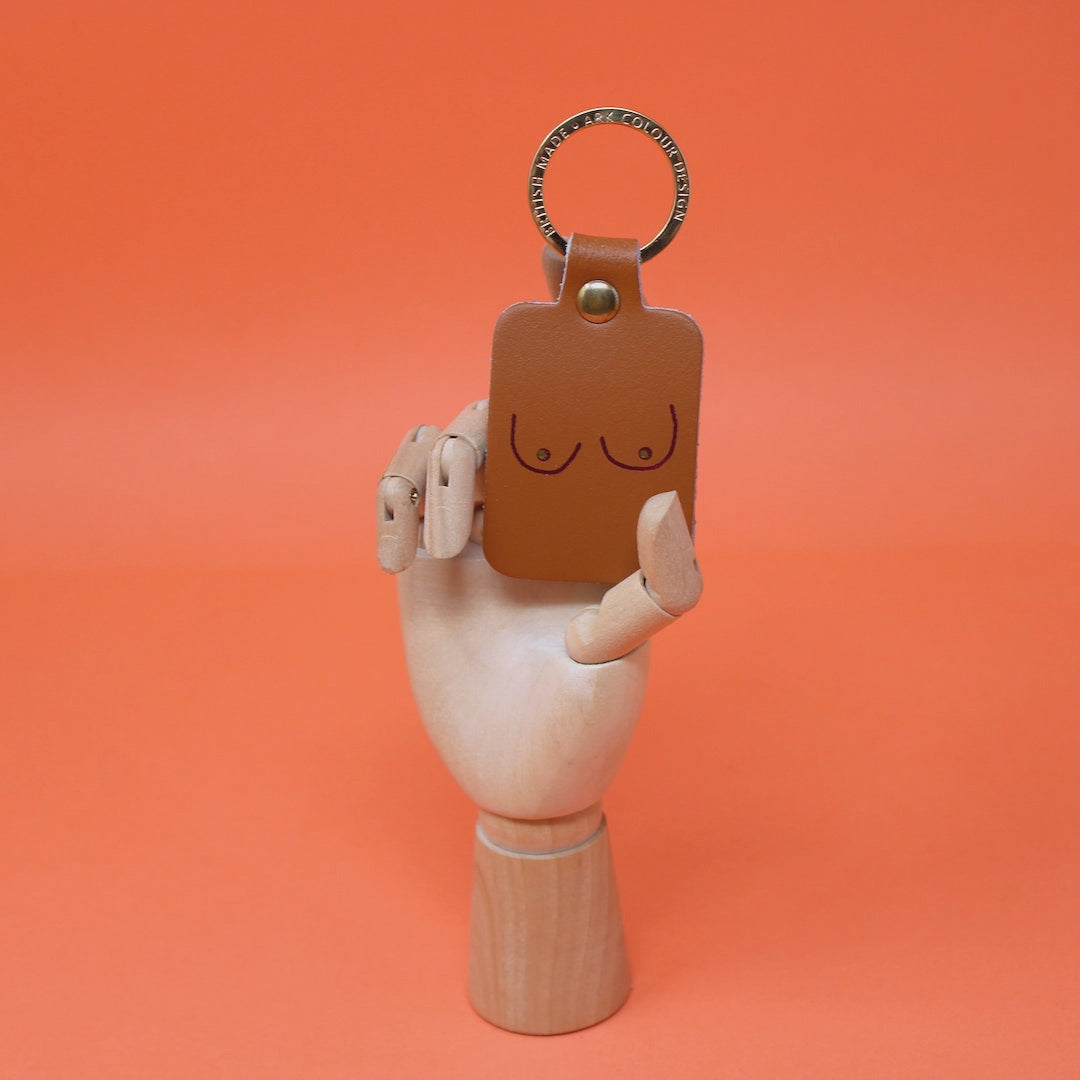 Boob Leather Key Fob Burnt Orange