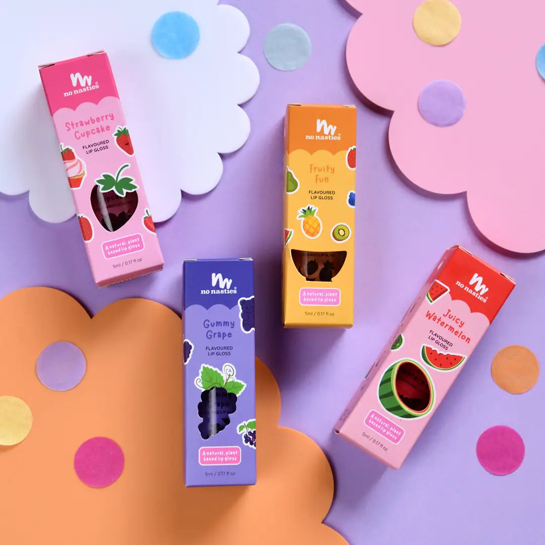 No nasties Kids Gift Lip Glosses Flavours