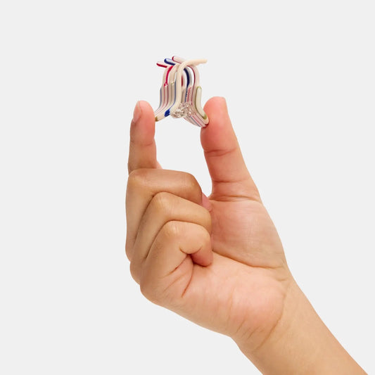 Mini Claw in Vanilla Stripe