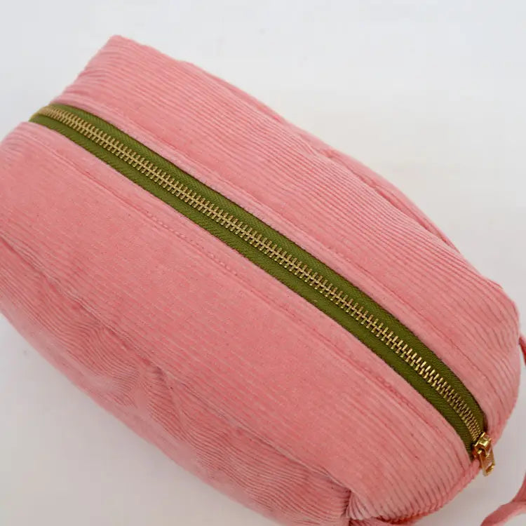 Corduroy Dopp Kit in Peach