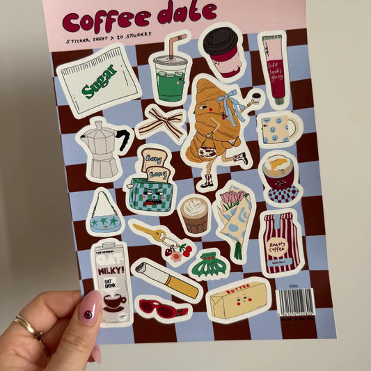 A5 Sticker Sheet - Coffee Dates