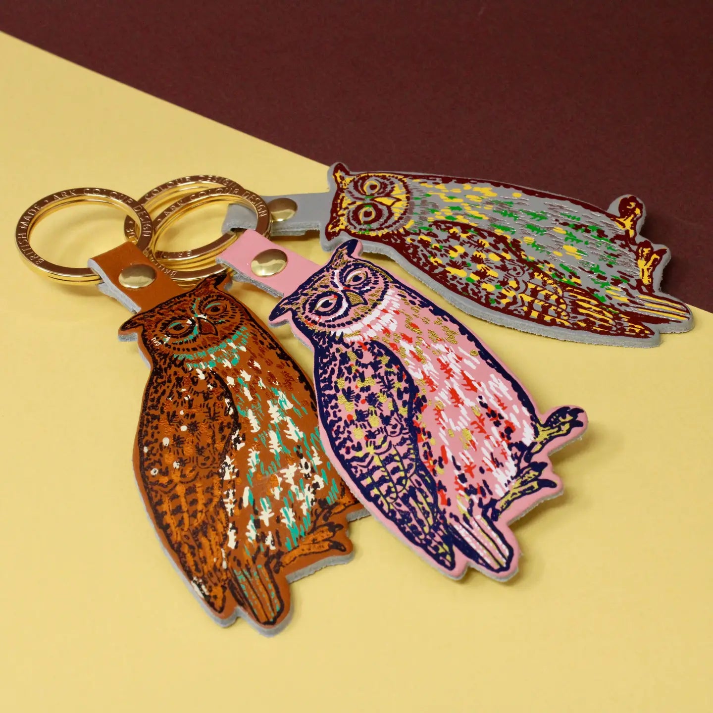 Nocturnal Owl Key Fob Burnt Orange