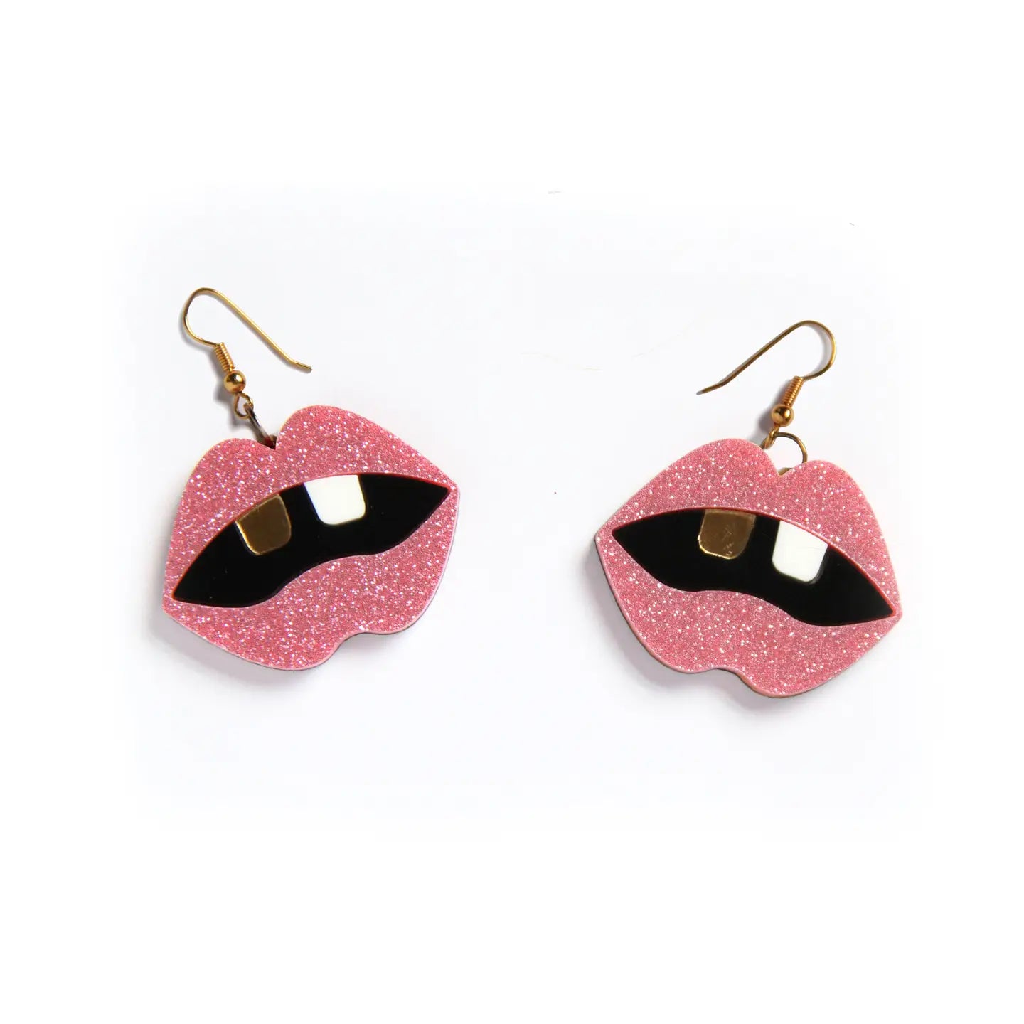 Talk Back Acrylic Mouth Dangle Earrings