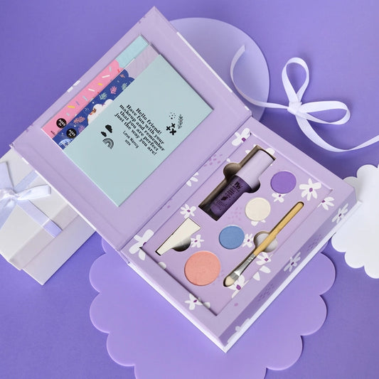 Nala Kids Natural Pressed Powder Purple Makeup Palette Kit