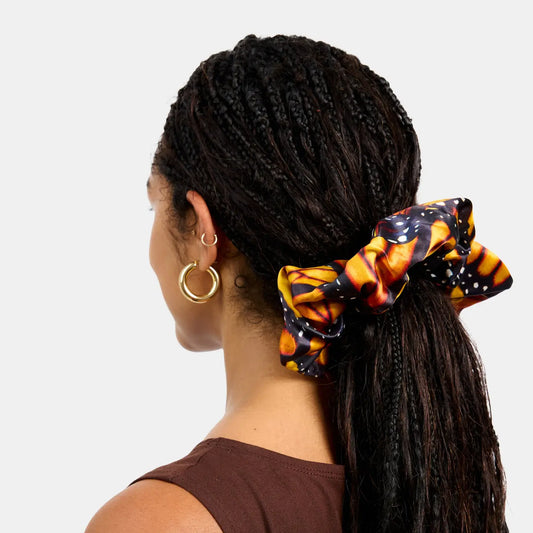Silk Scrunchie in Large Monarch