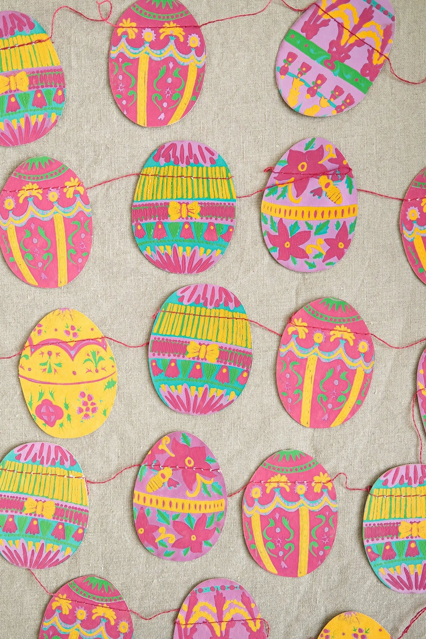 Easter Egg Sewn Garland