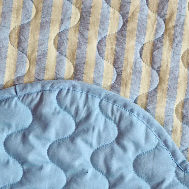 Butter Blue Seersucker Playmat