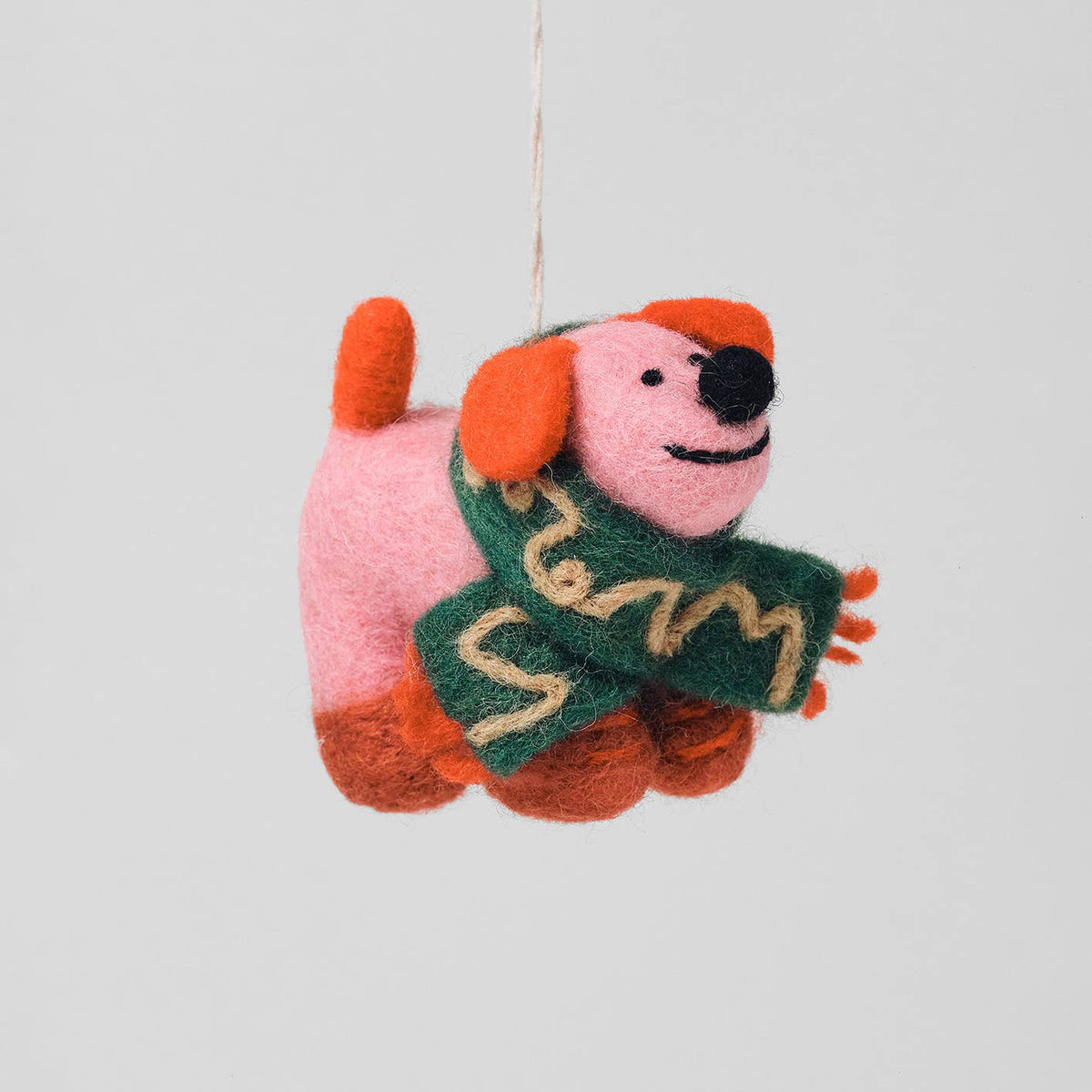Flip Dog Hanging Felt Ornament