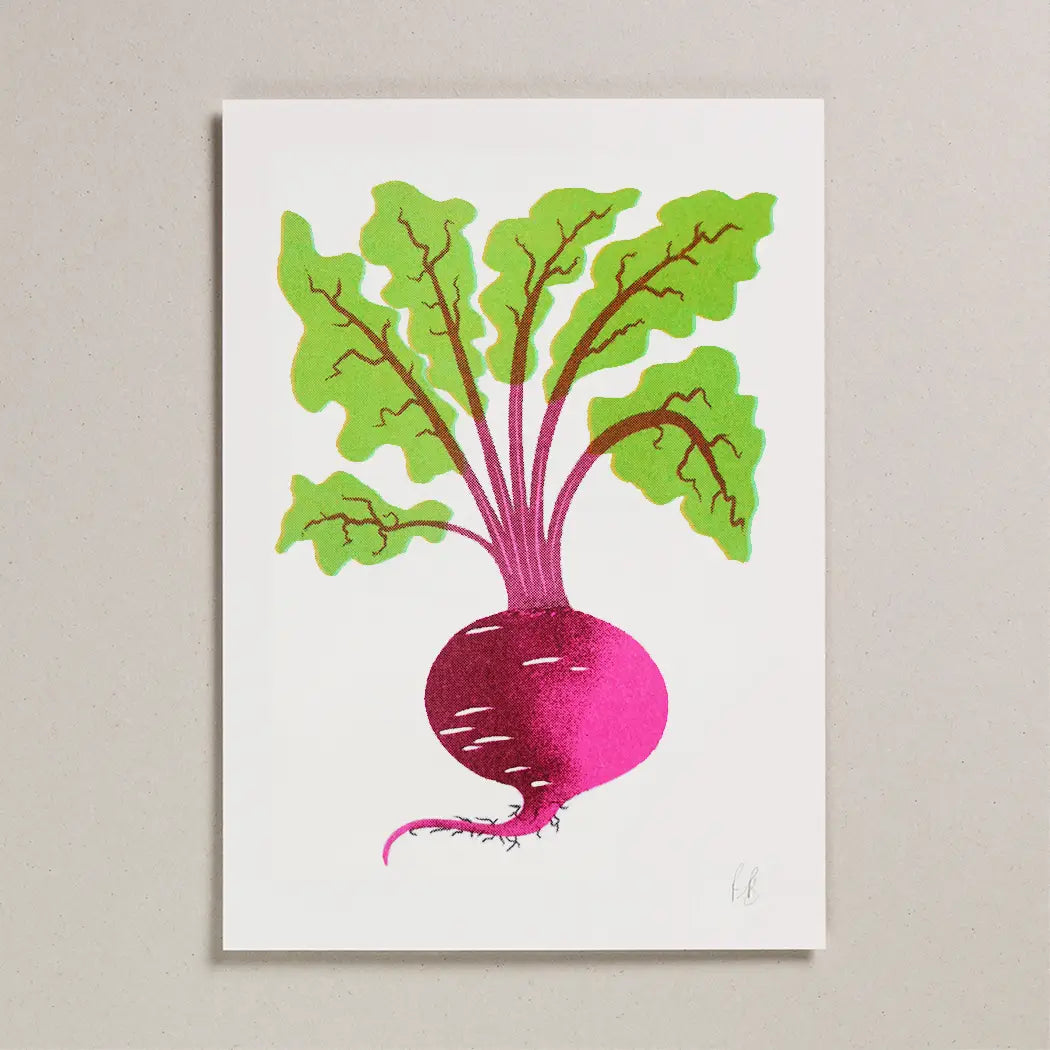 Risograph A4 Print Beetroot