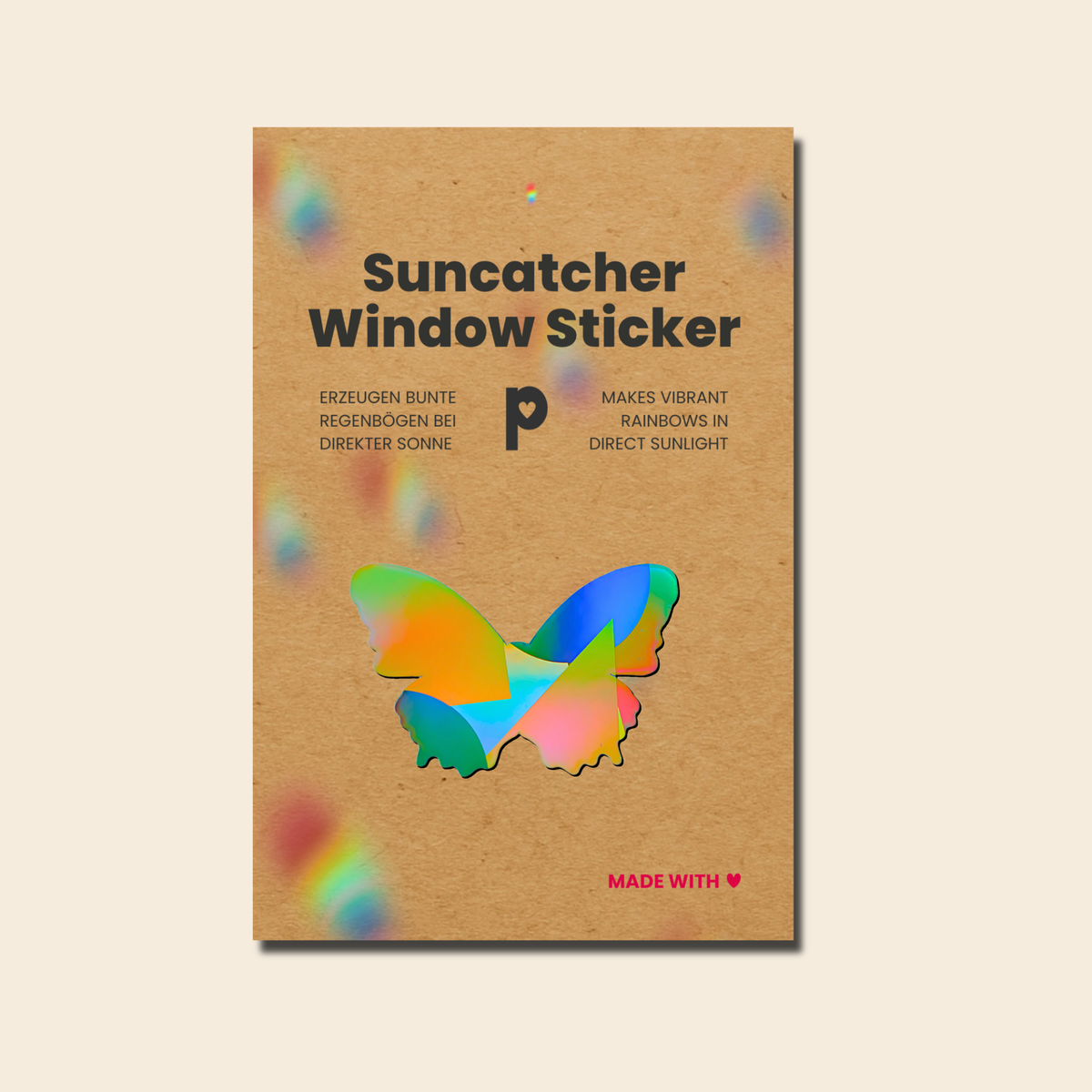 Suncatcher Window Sticker Butterfly, Rainbow Prism Sticker