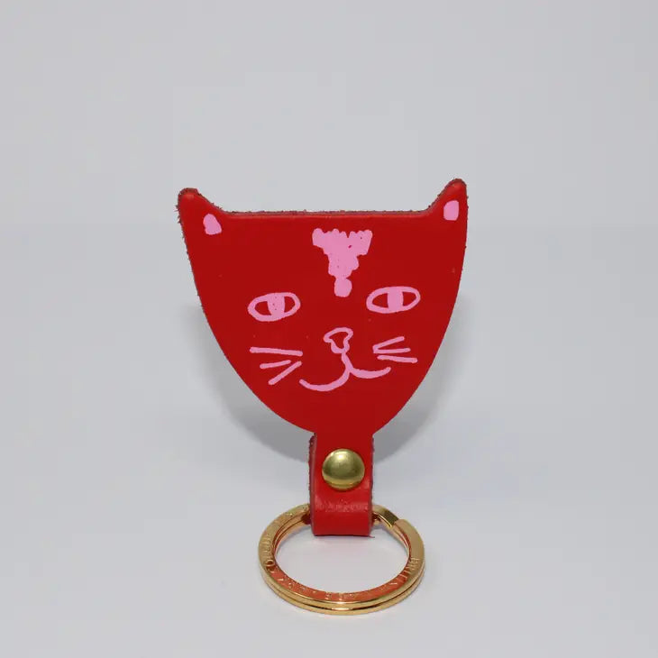 Cat Key Fob Red