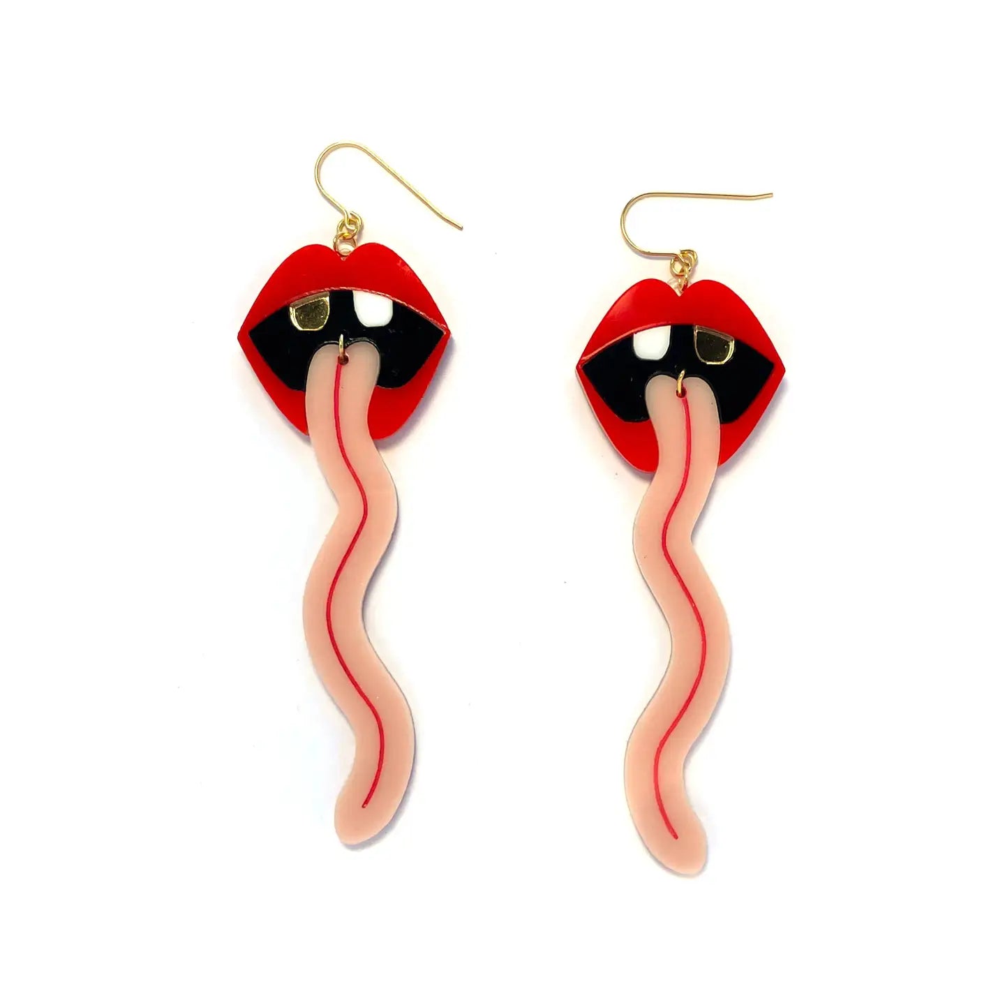 French Kiss Acrylic Dangle Earrings