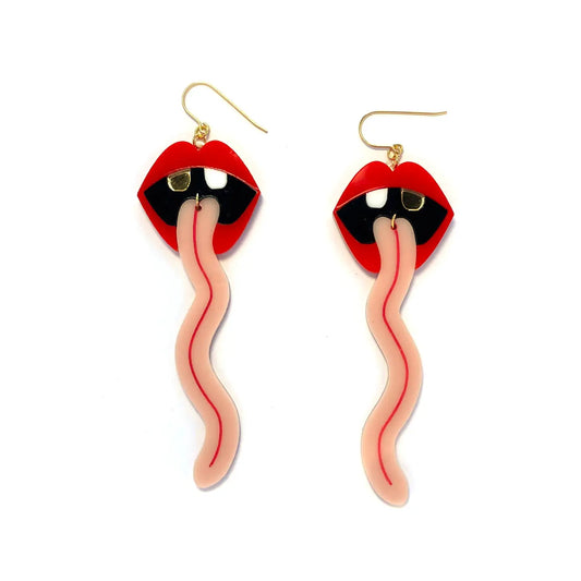 French Kiss Acrylic Dangle Earrings
