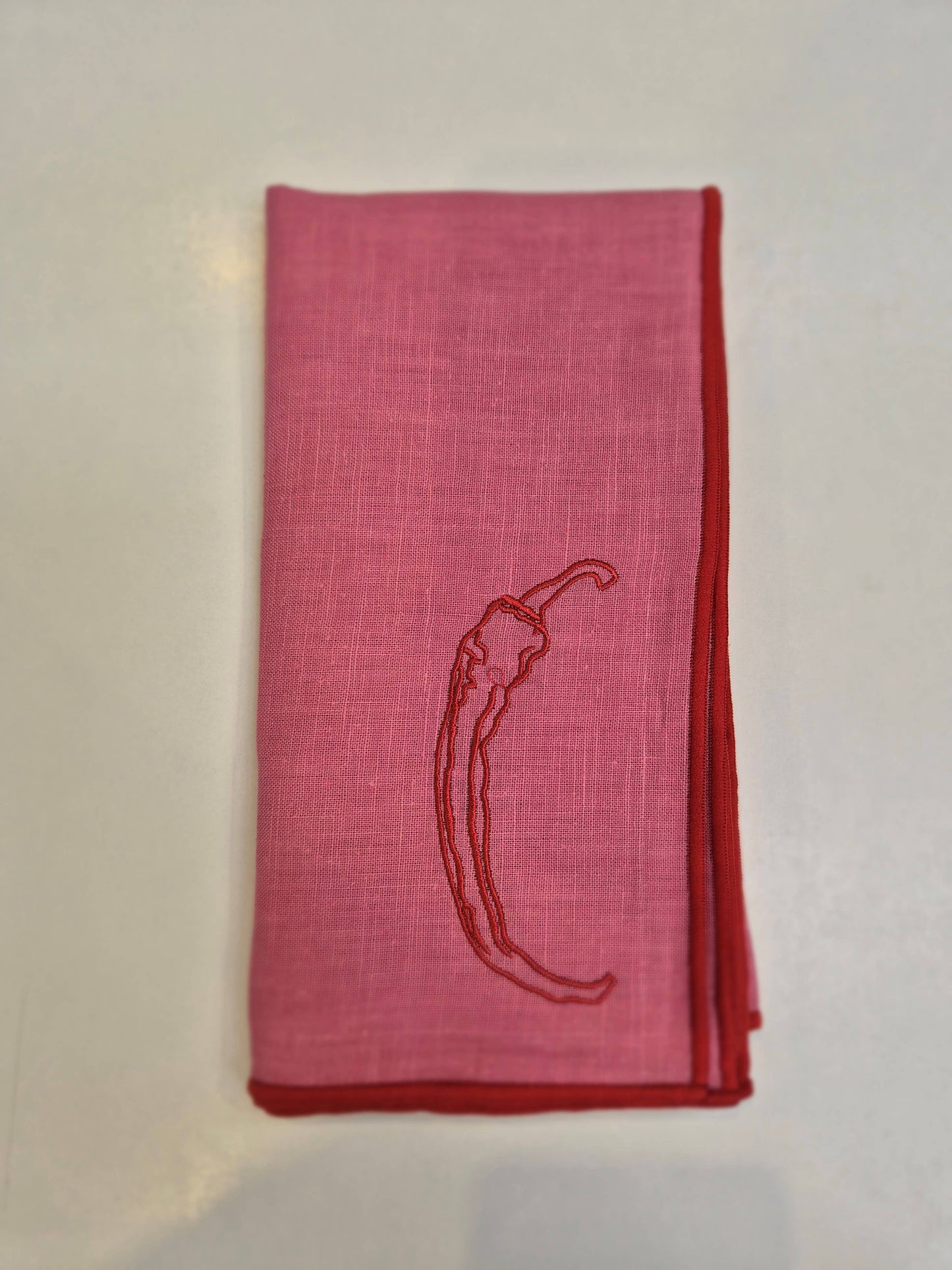 Linen Blend Napkins - Chilli (set of 2)