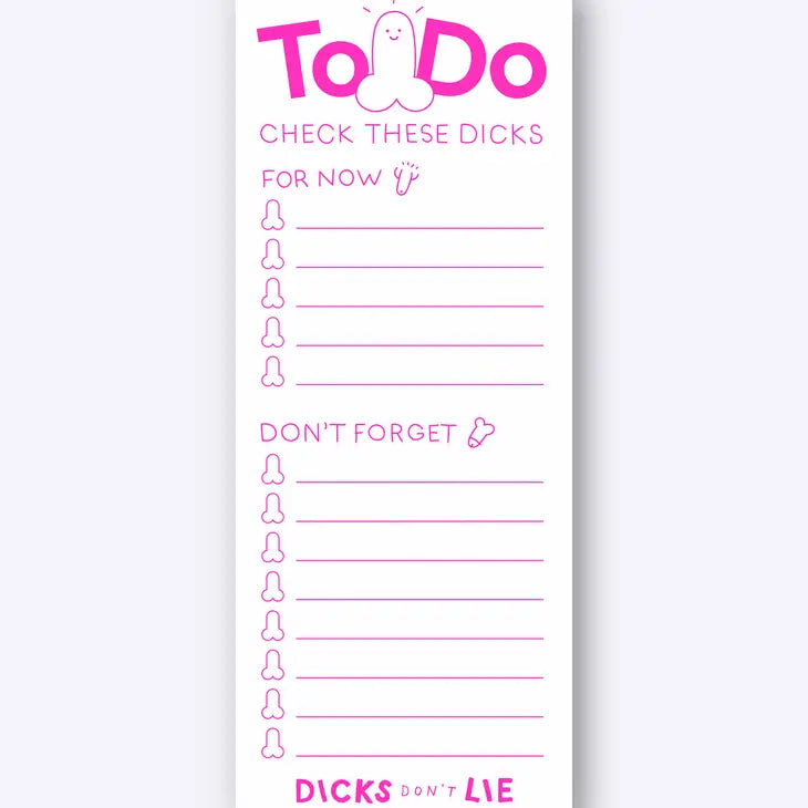 Check these Dicks To-Do Block