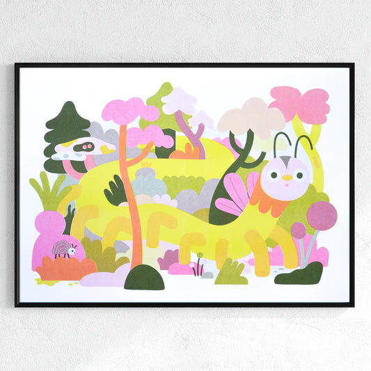 Creepy Crawly A3 Risograph Print