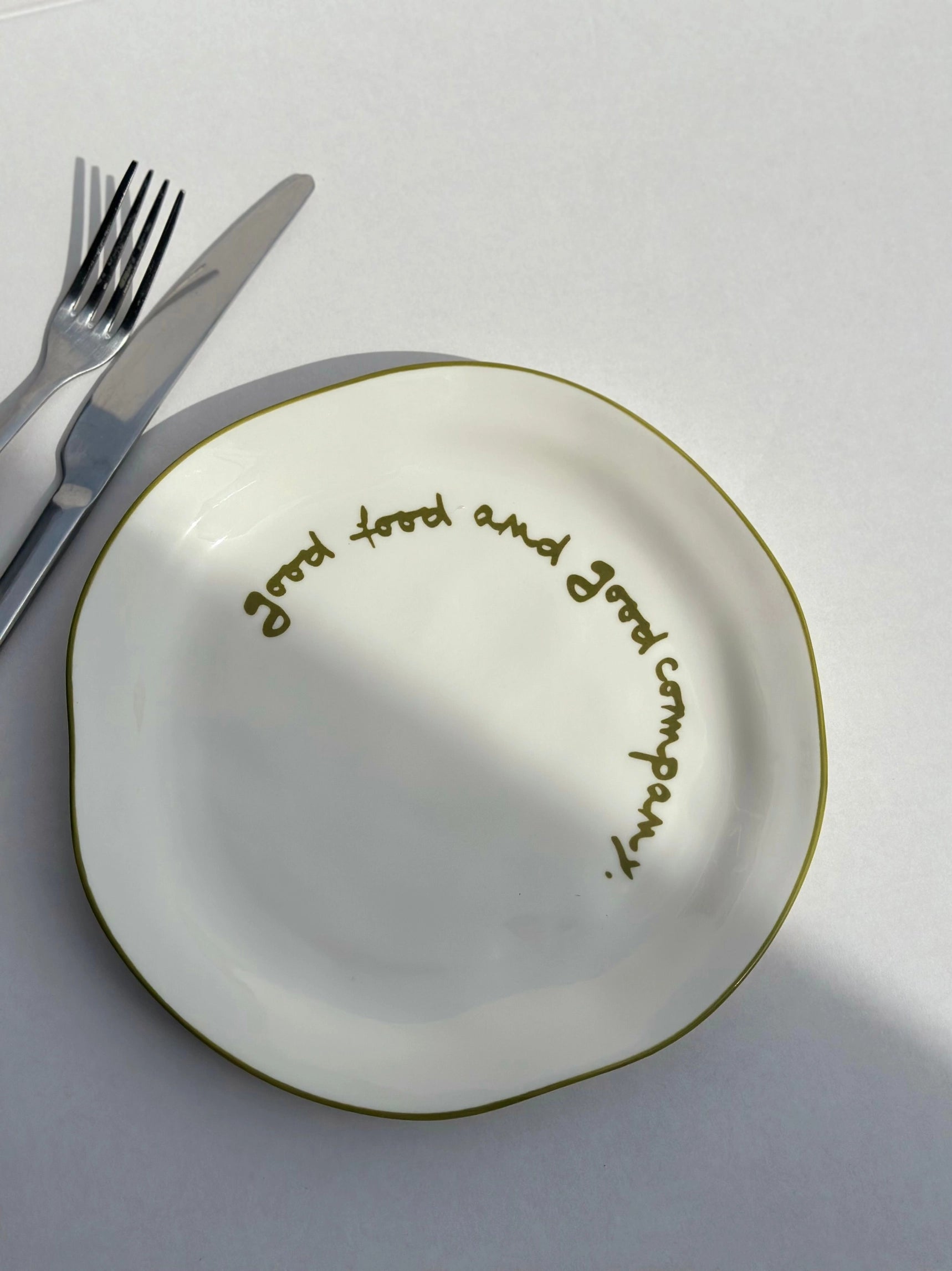 MAEGAN Statement Plate Homewares Gift Ideas with cutlery