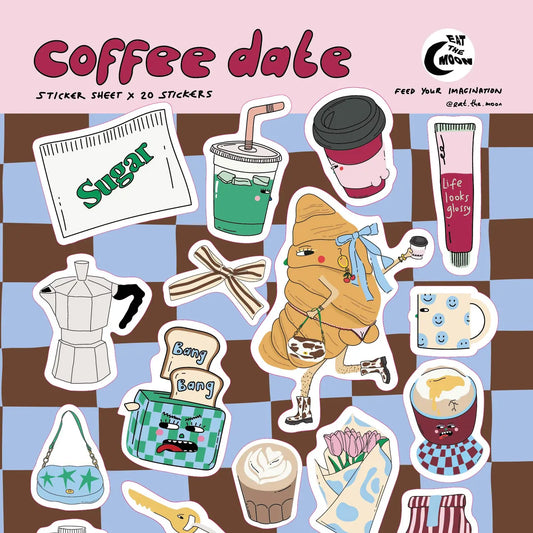 A5 Sticker Sheet - Coffee Dates