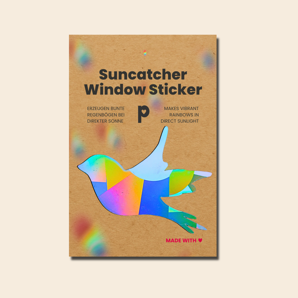 Suncatcher Window Sticker Swallow, Bird Decal, Rainbow Maker