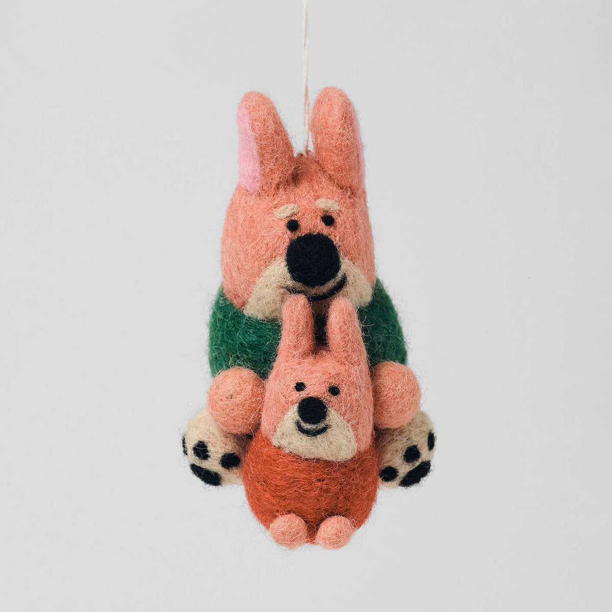Dog and Pup Hanging Felt Ornament
