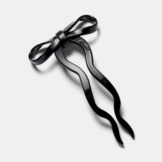 Bow Hairpin in Large Black