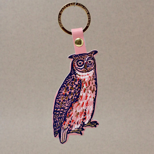 Nocturnal Owl Key Fob Pale Pink