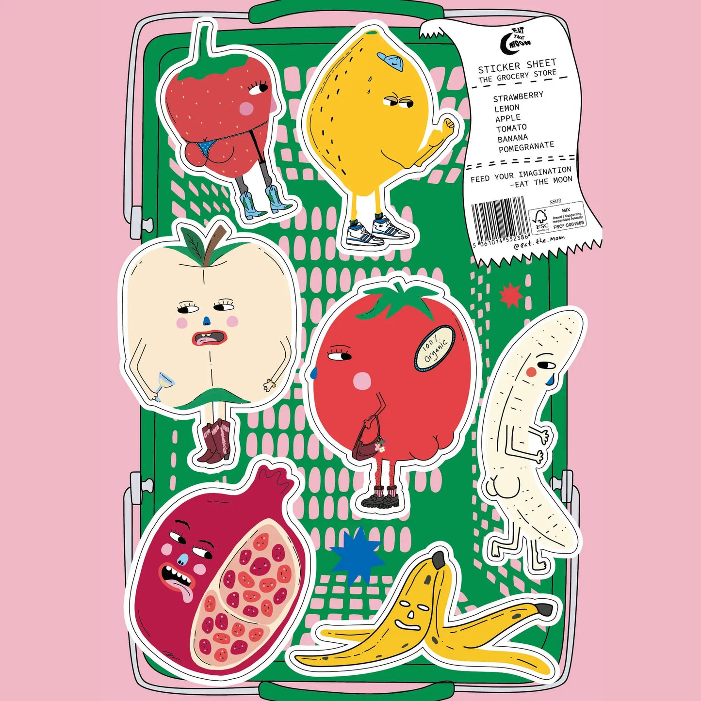 A5 Sticker Sheet - the Grocery Store