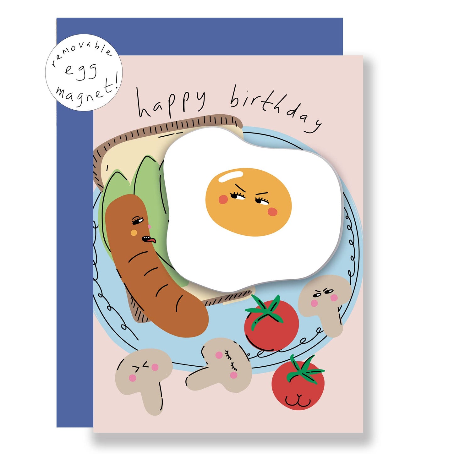 Magnet greeting/keepsake card - egg