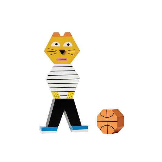 Block Party Cat Wooden Toy