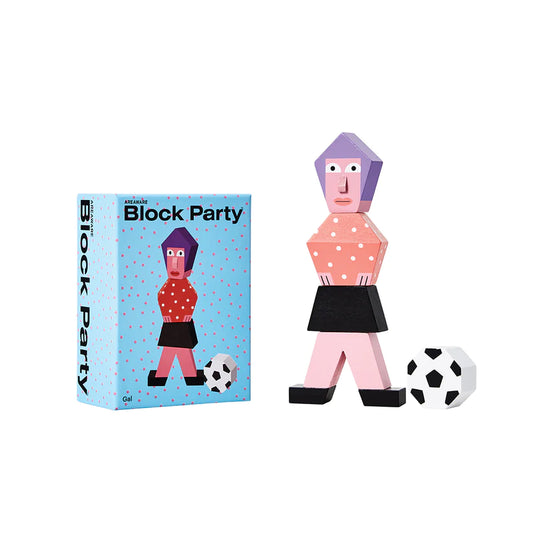 Block Party Gal Wooden Toy