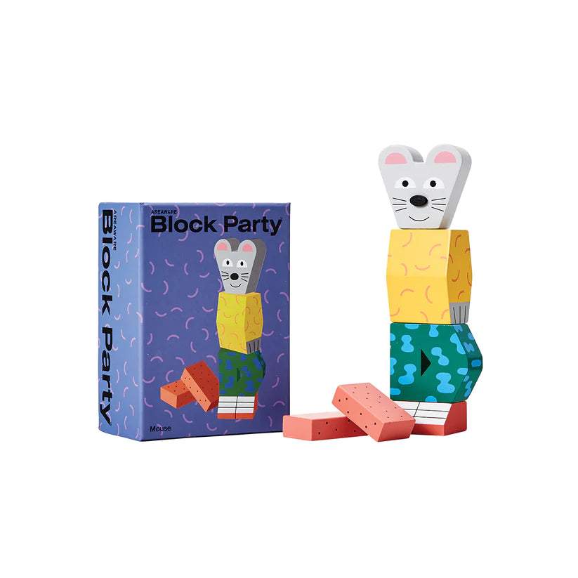 Block Party Mouse Wooden Toy