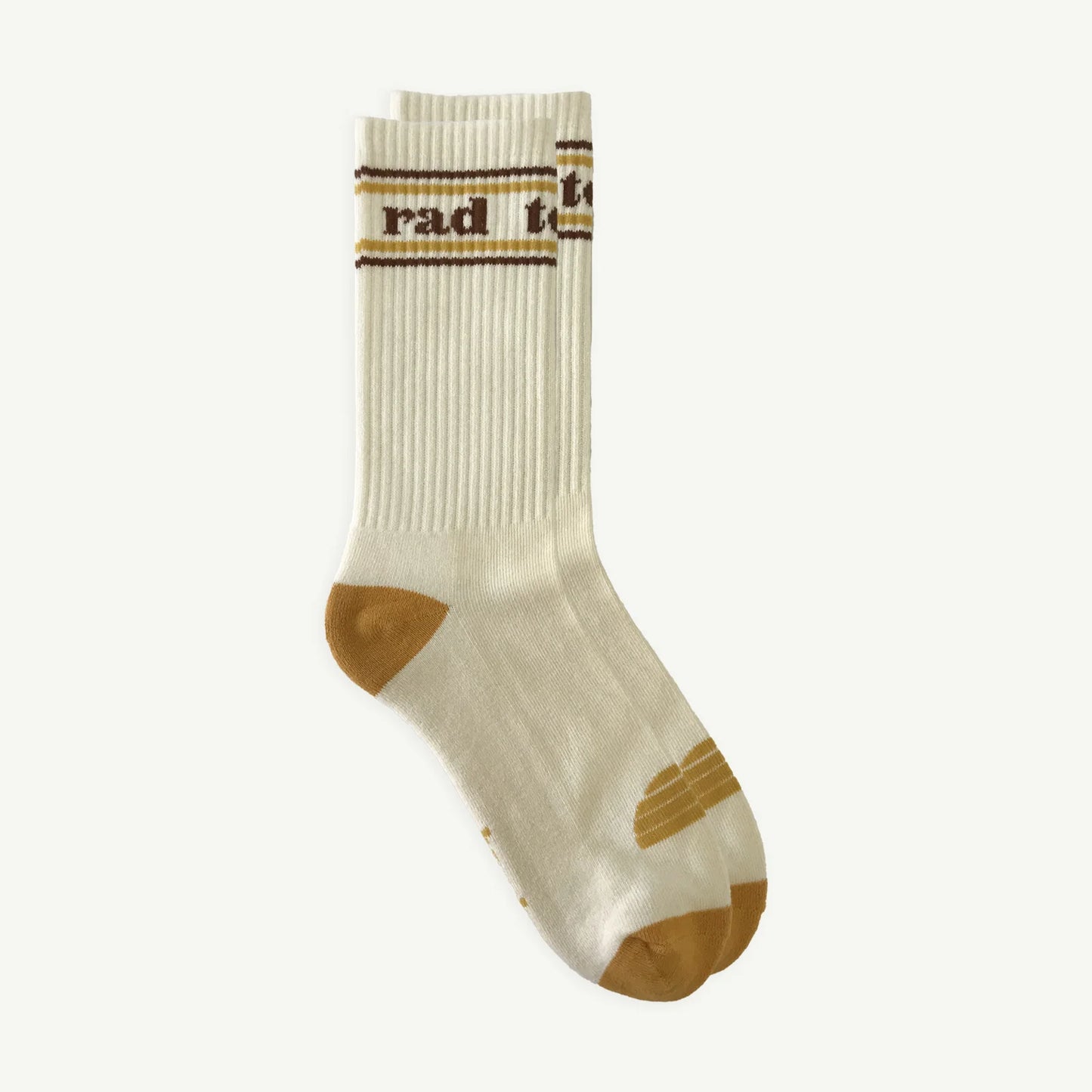 Rad Teacher Organic Cotton Crew Socks - Natural