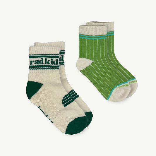 Rad Kid Pine Crew and Stripe Sock Pack