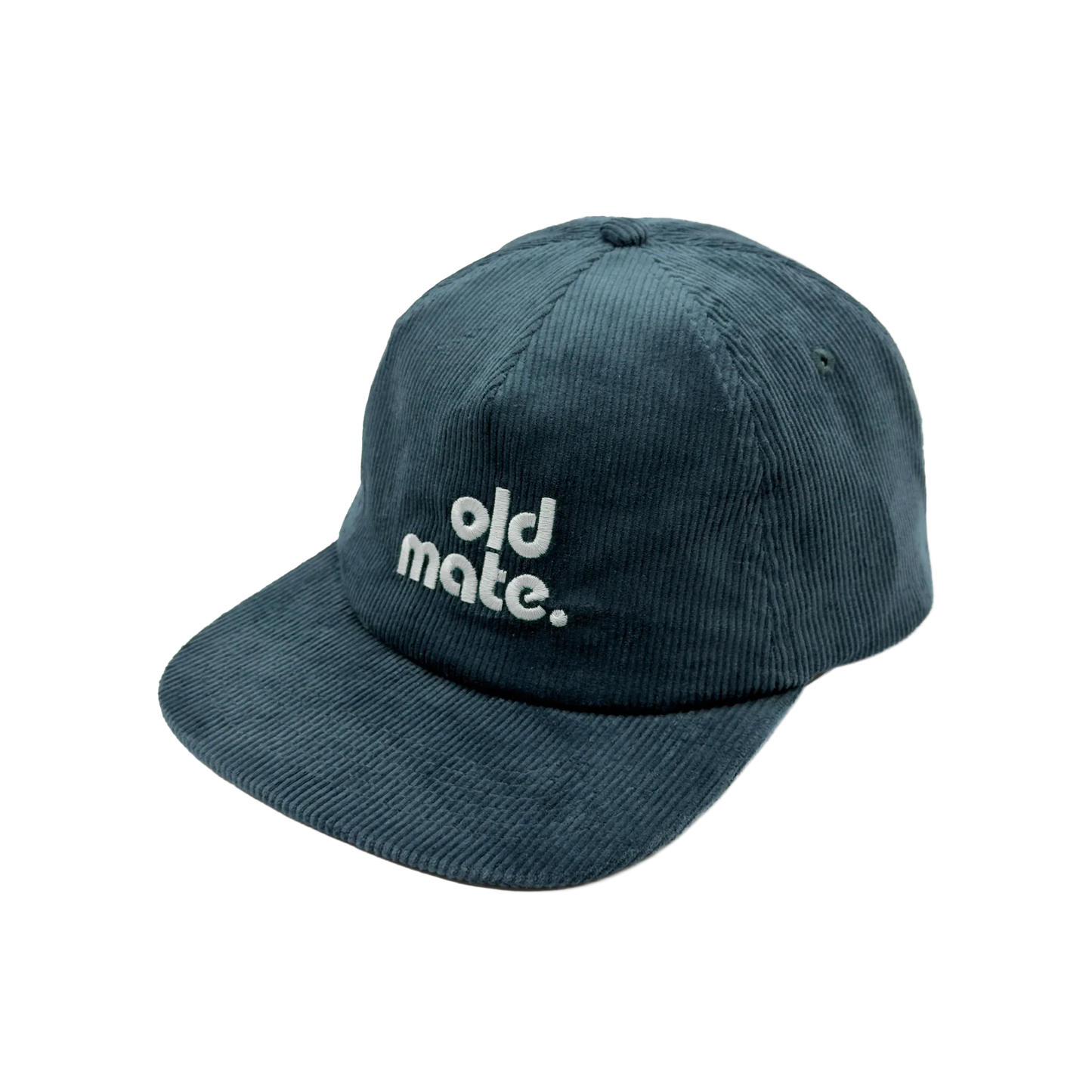Old Mate Pinch Front Cord Adult Cap - Teal