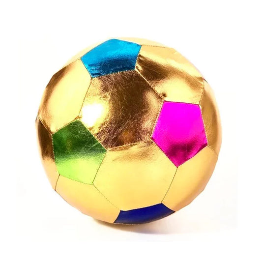 Fabric Soccer Ball - 22cm GOLD RAINBOW