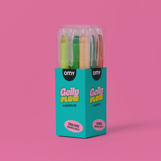 9 Gelly Flow Gel Crayons