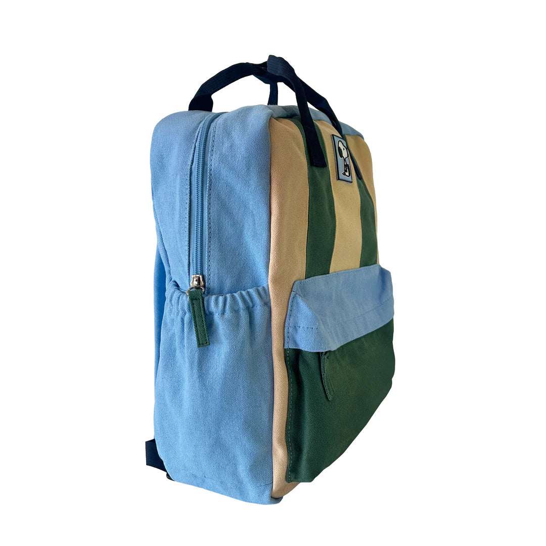 Peanuts Backpack Large Blue/Green/Beige