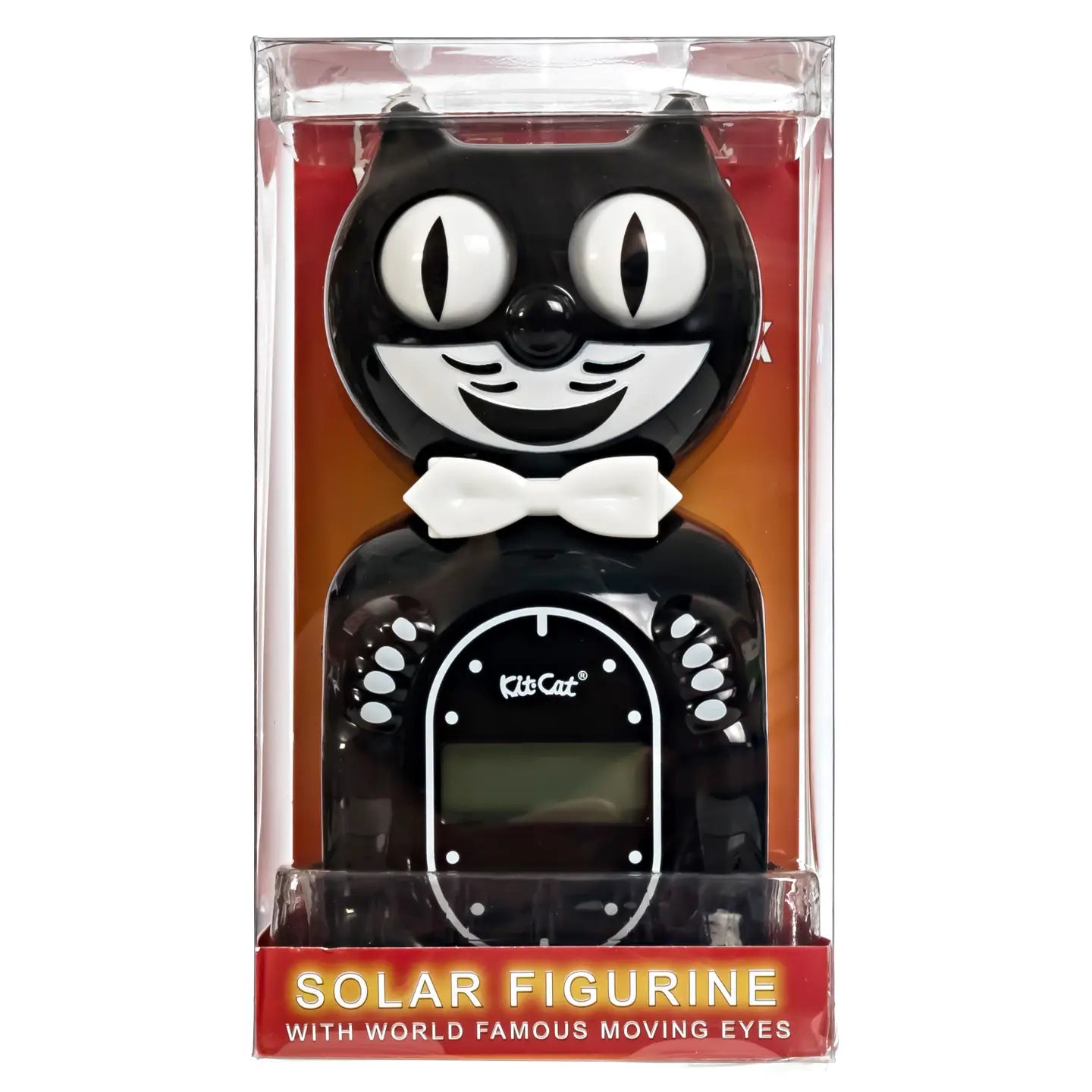 Kit Cat Klock Solar Digital Alarm Klock Classic Black Packaged