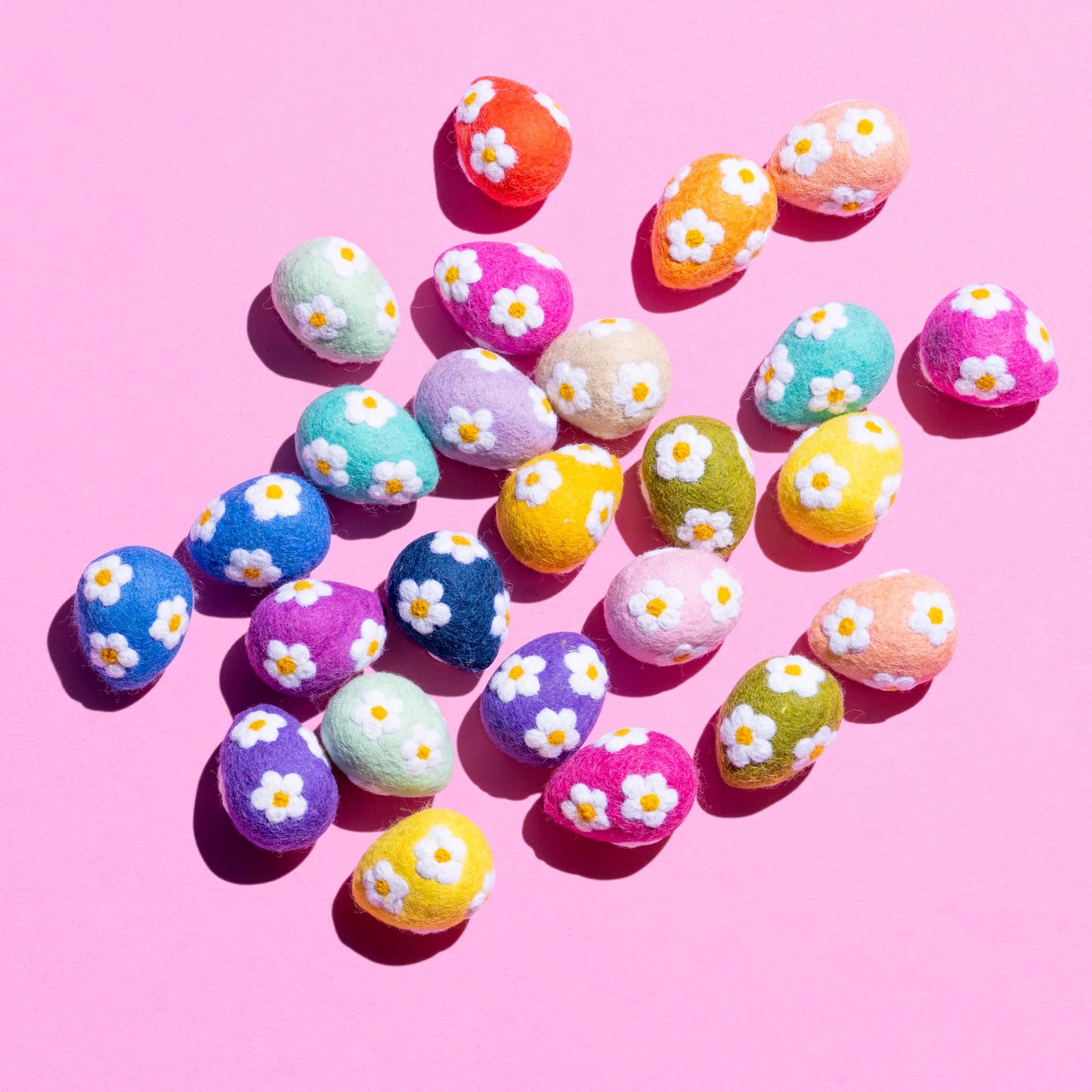 Felt Embroidered Flower Easter Egg