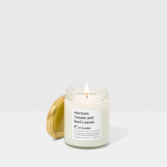Heirloom Tomato and Basil Leaves Candle