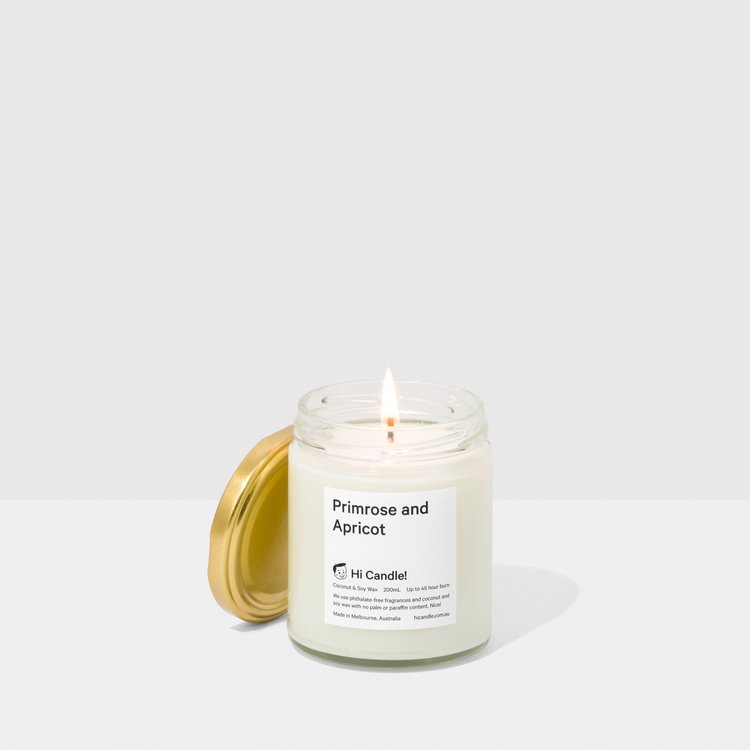Primrose and Apricot Candle