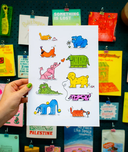 Woofers - A4 Risograph Print
