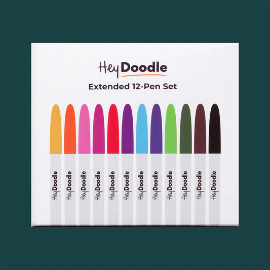 HeyDoodle 12 Standard Marker Set