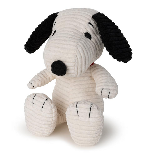 Snoopy Sitting Corduroy Cream 19cm