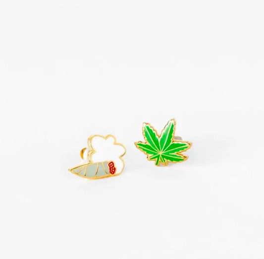 Weed Marijuana Studs