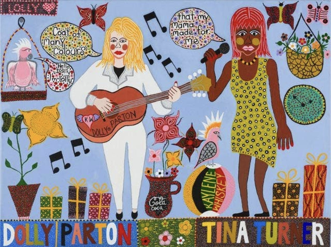 Dolly Parton and Tina Turner Tea Towel x Kaylene Whiskey